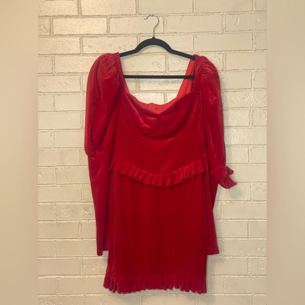Velvet red dress